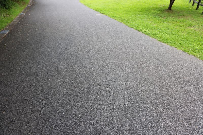 Completed slurry sealed driveway