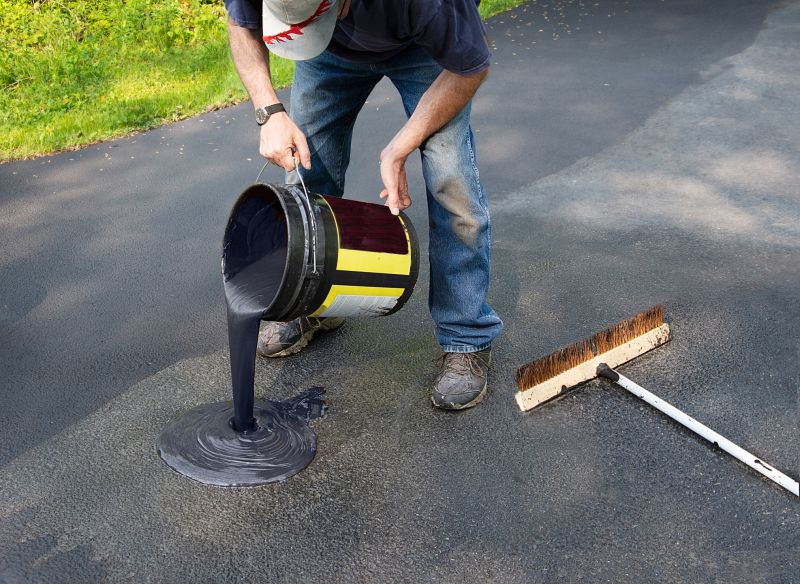 Local Driveway Slurry Sealing pros at work